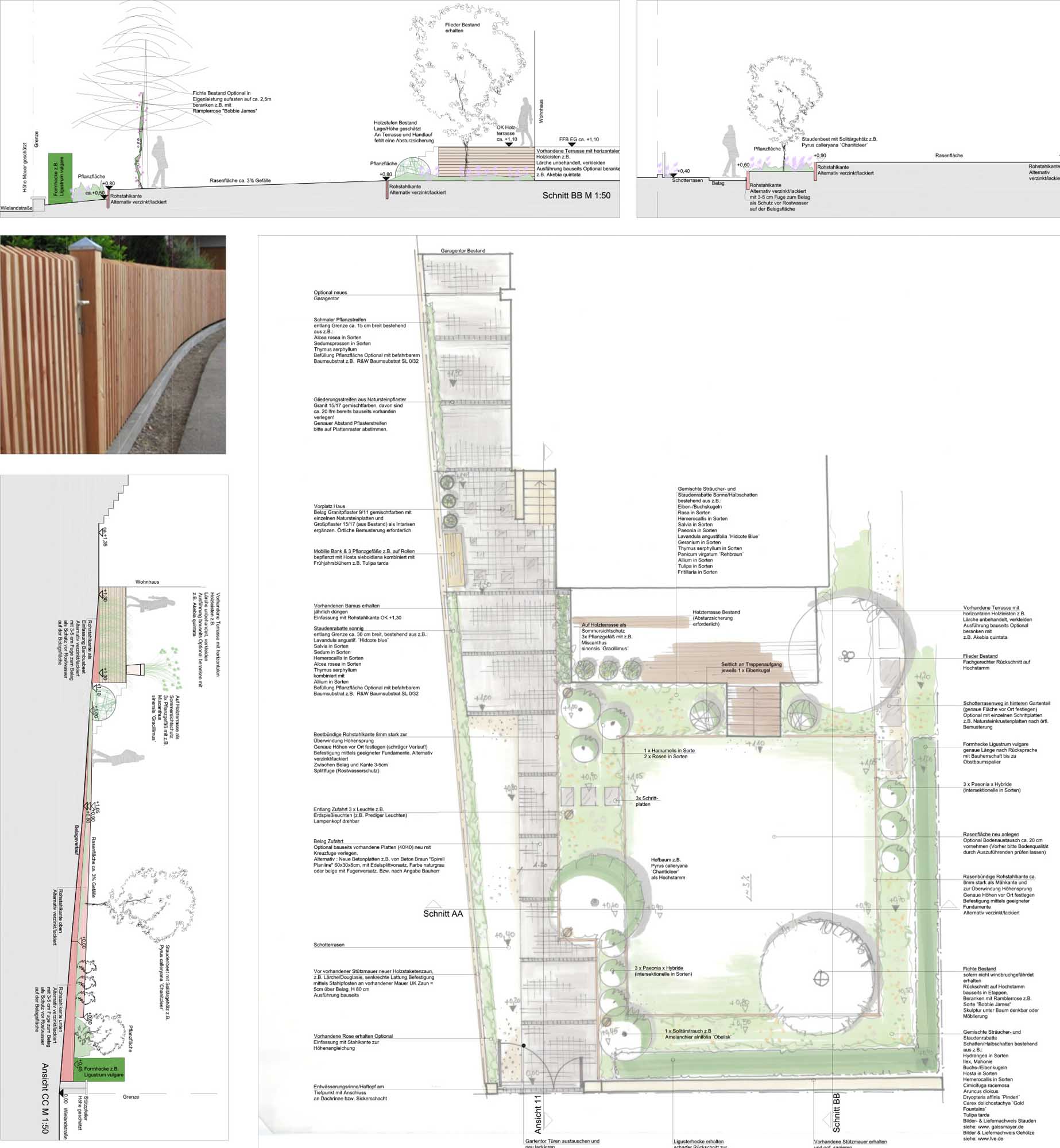 Gartenplanung Lageplan Entwurfsplanung